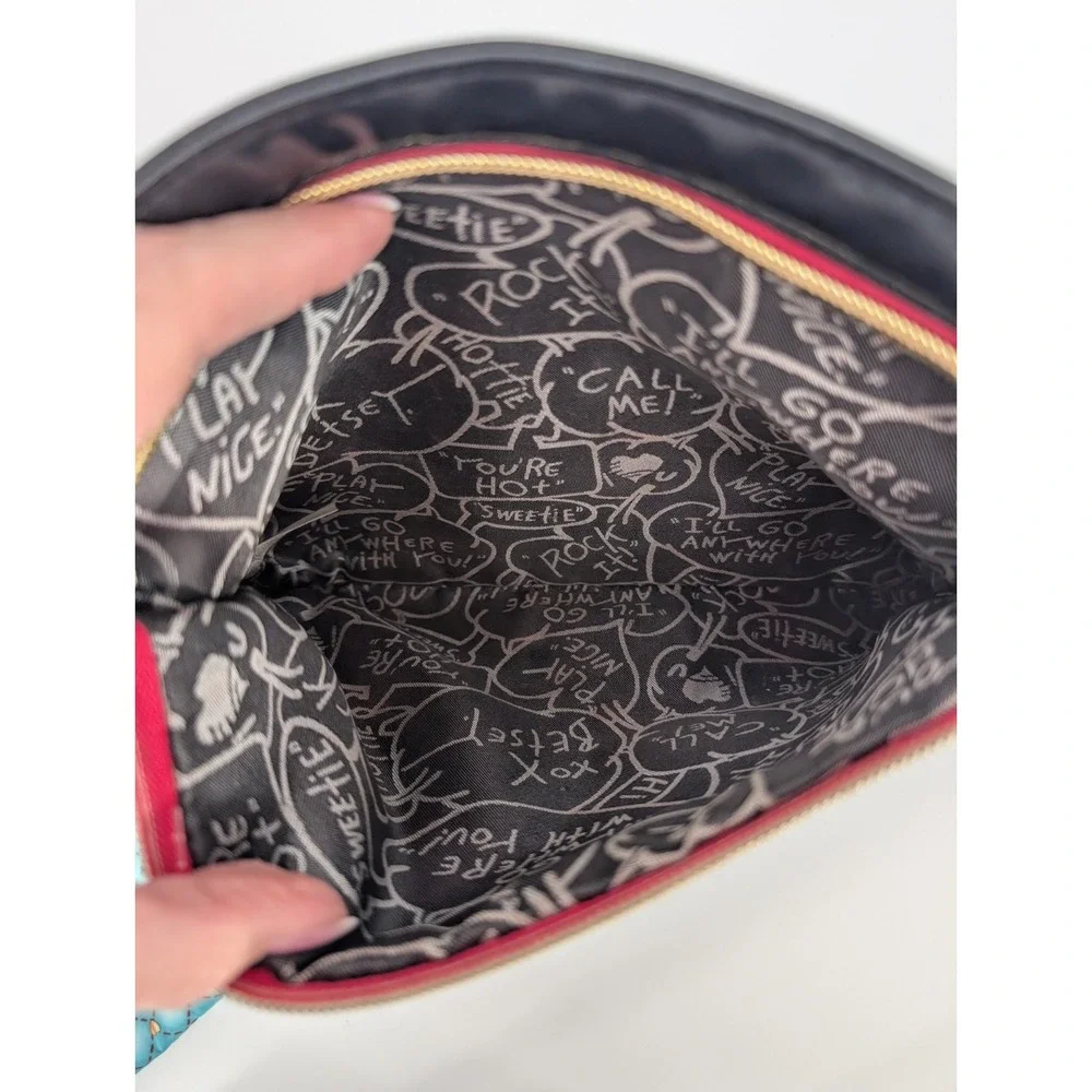 Betsey Johnson Rose Floral Makeup Pouch Set of 2 Travel Cosmetic Bags Retro Glam - Picture 6 of 10